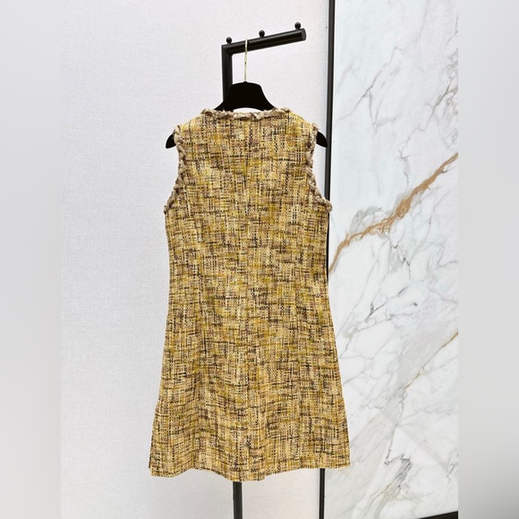 Chanel Mustard Tweed Mini Dress - Picture 9 of 9
